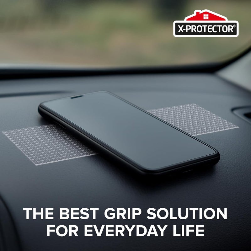 X-Protector Rubber Grip Tape Strips - 10 PCS Pack of Non-Abrasive Grip Stickers - 2"x8.5" Heavy-Duty Non Slip Adhesive Strips - Clear Waterproof Rubberized Grip Tape for Handles! - Image 5